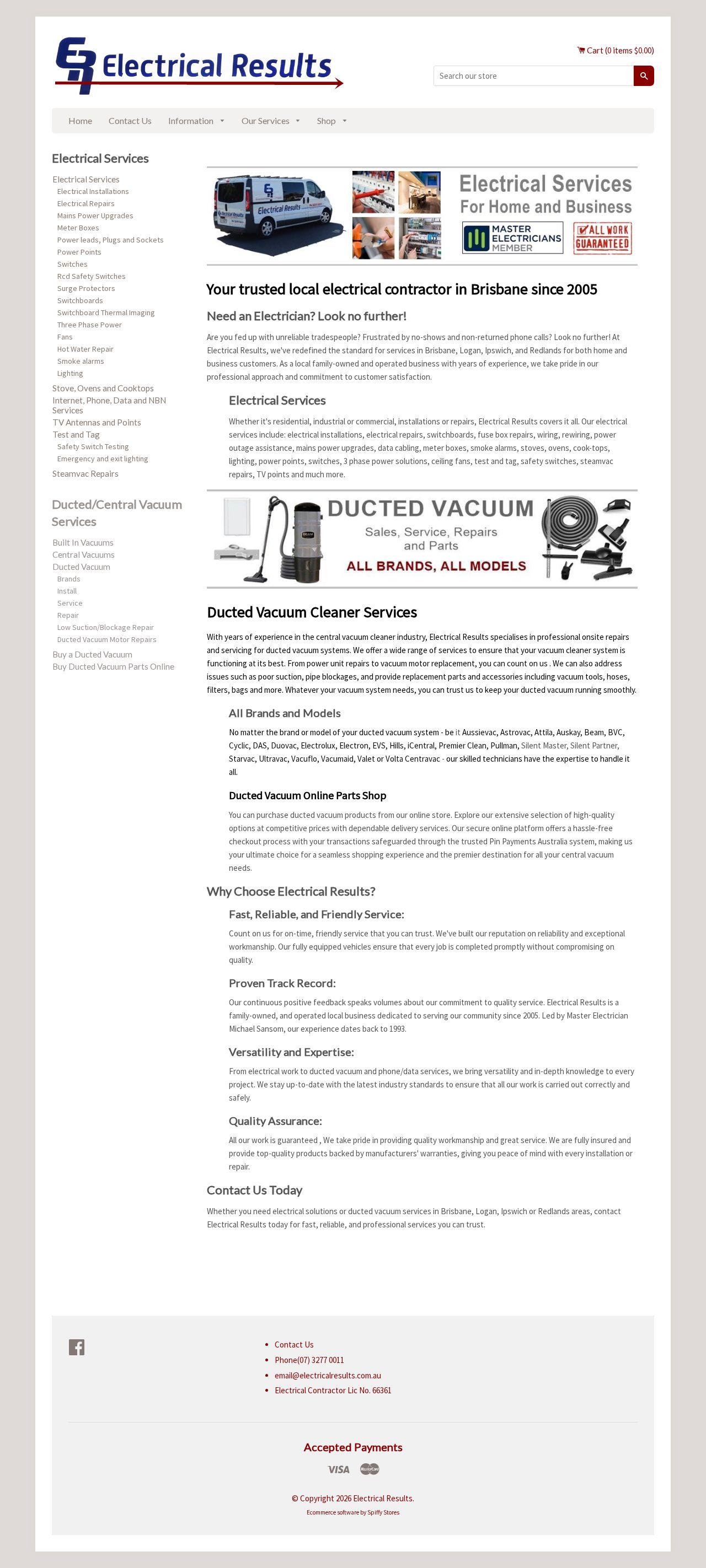 Electrical Results website