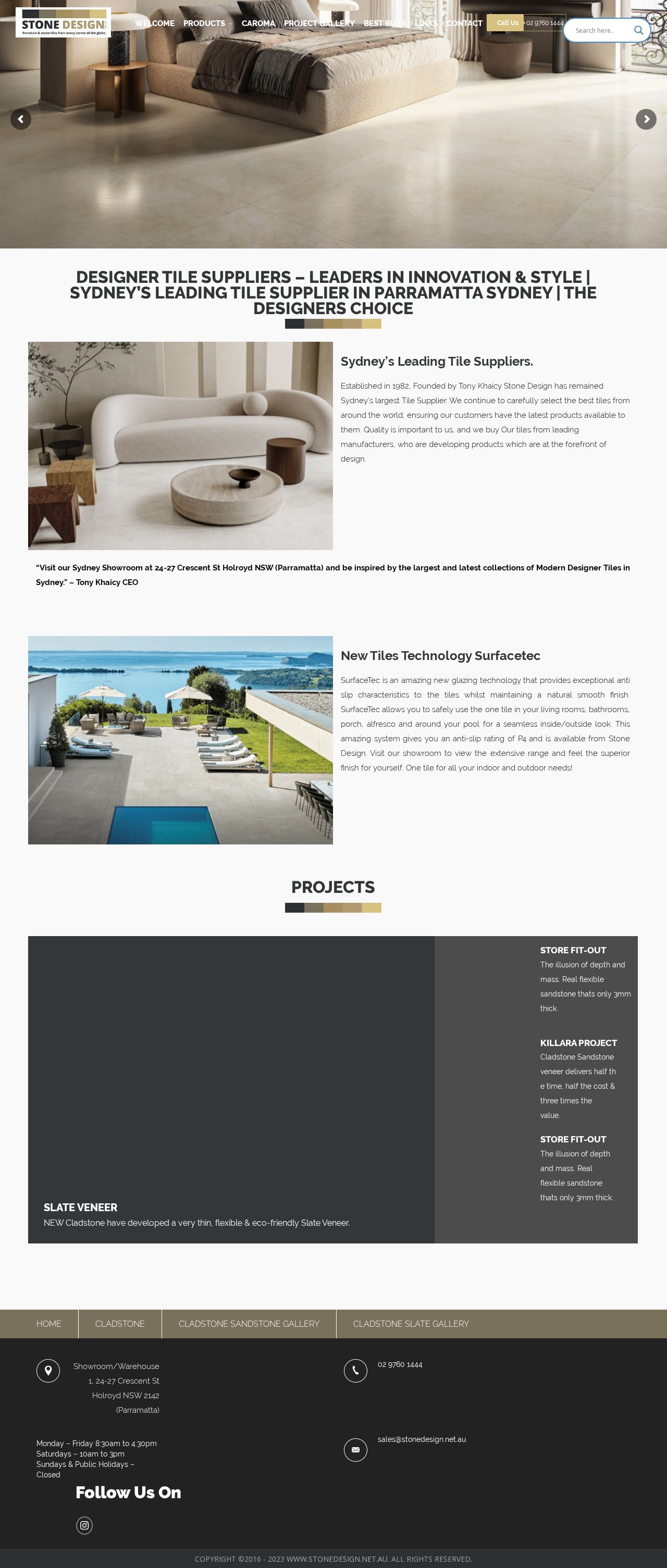 Stone Design Pty. Ltd. website
