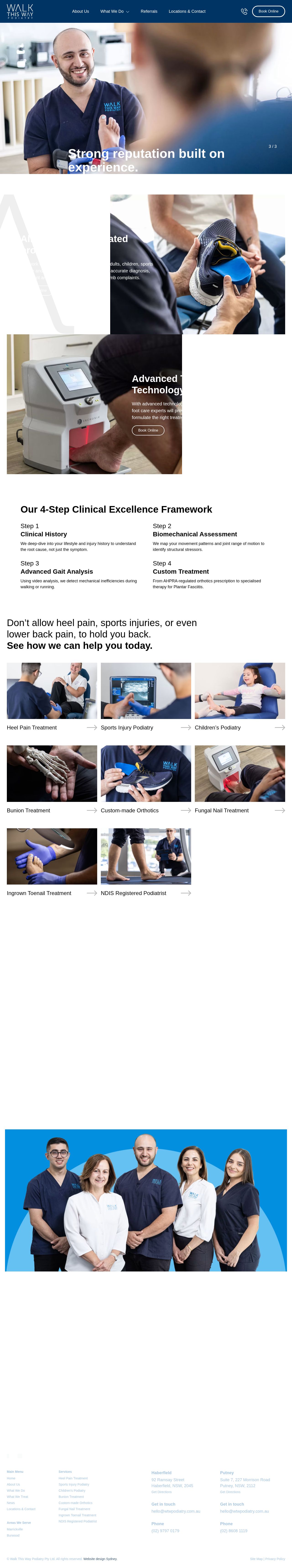 Walk This Way Podiatry Clinic website