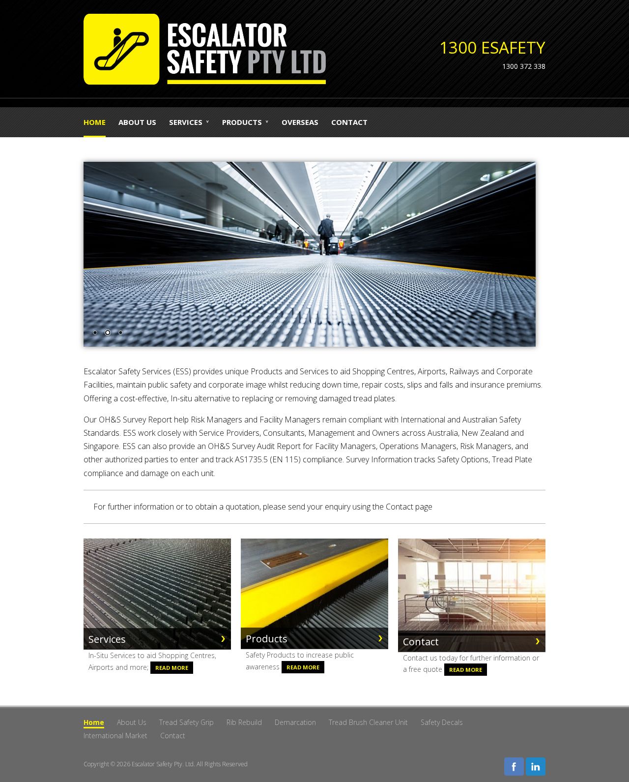 Escalator Safety Services Pty Ltd website