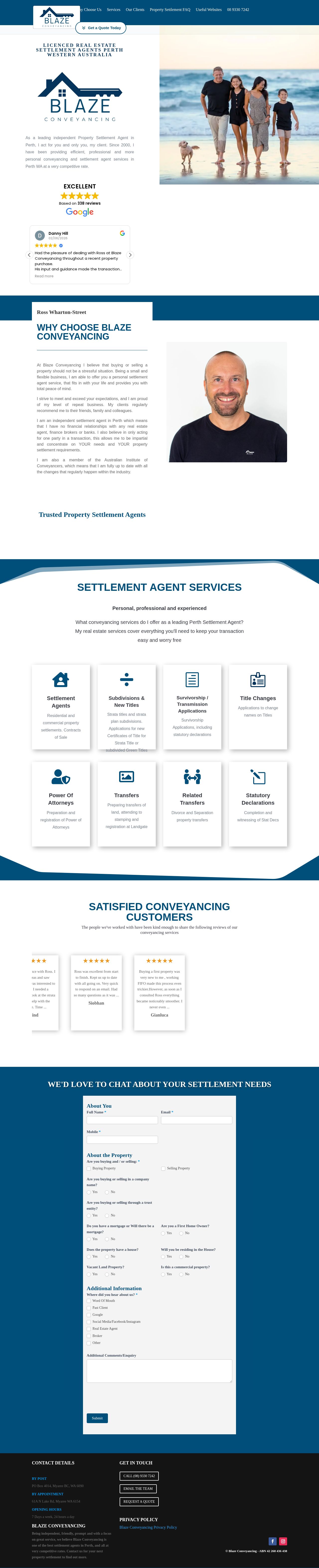 Blaze Conveyancing website
