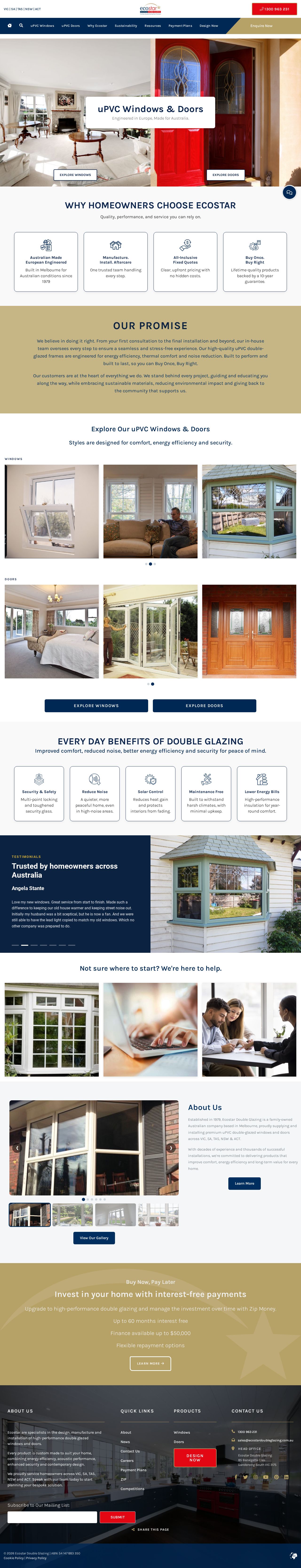 Eco Star Double Glazing Pty Ltd website