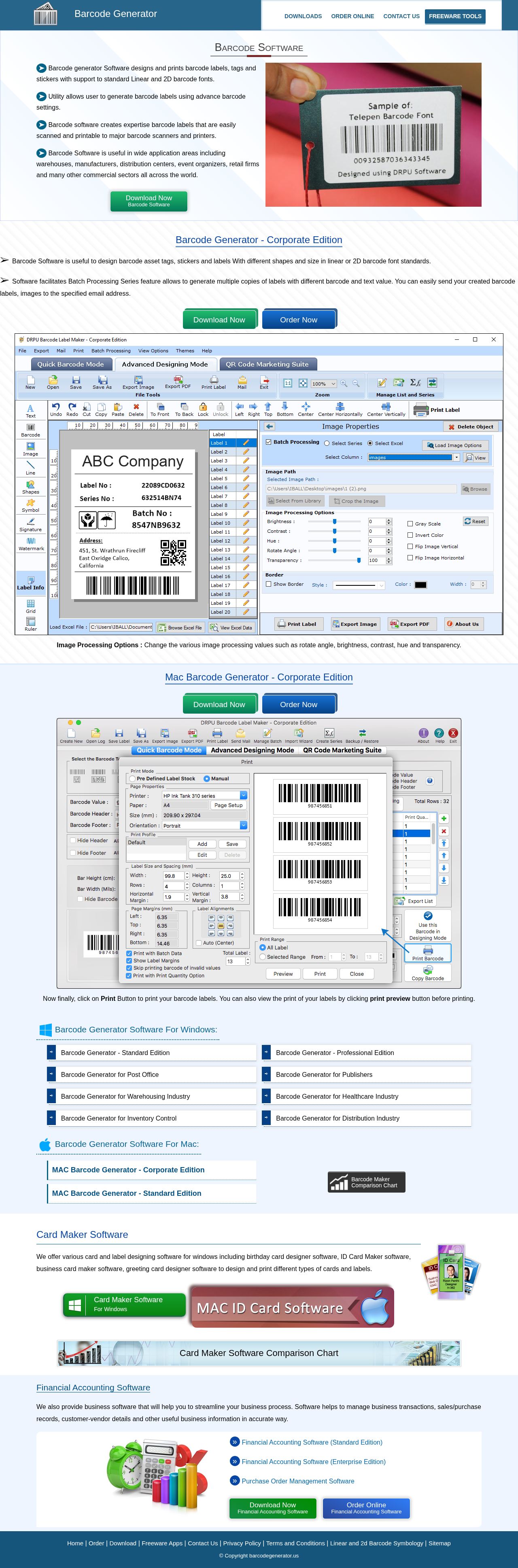Barcode generator website