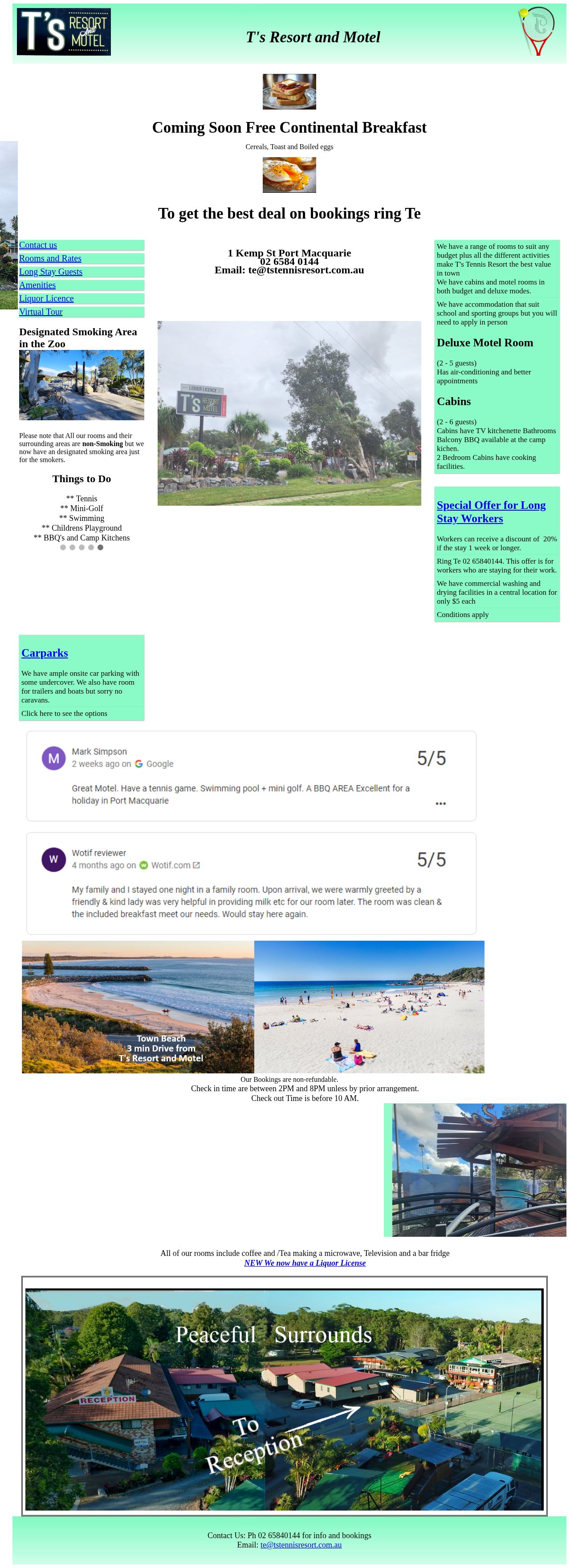 Ts Tennis Resort website