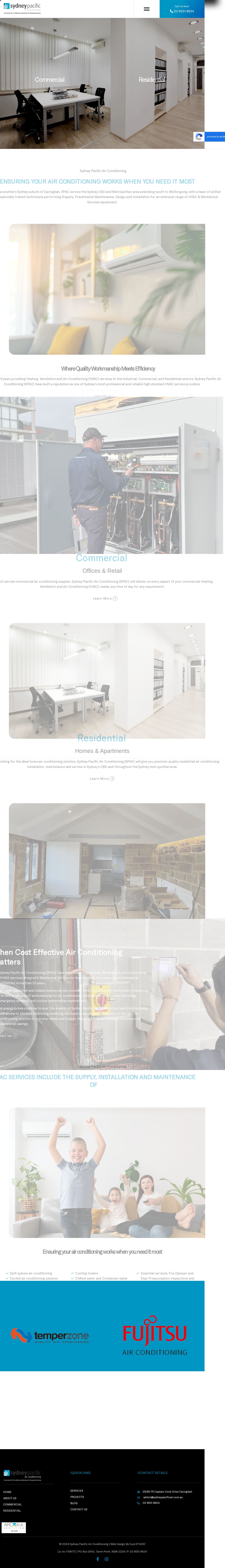 Sydney Pacific Air Conditioning website