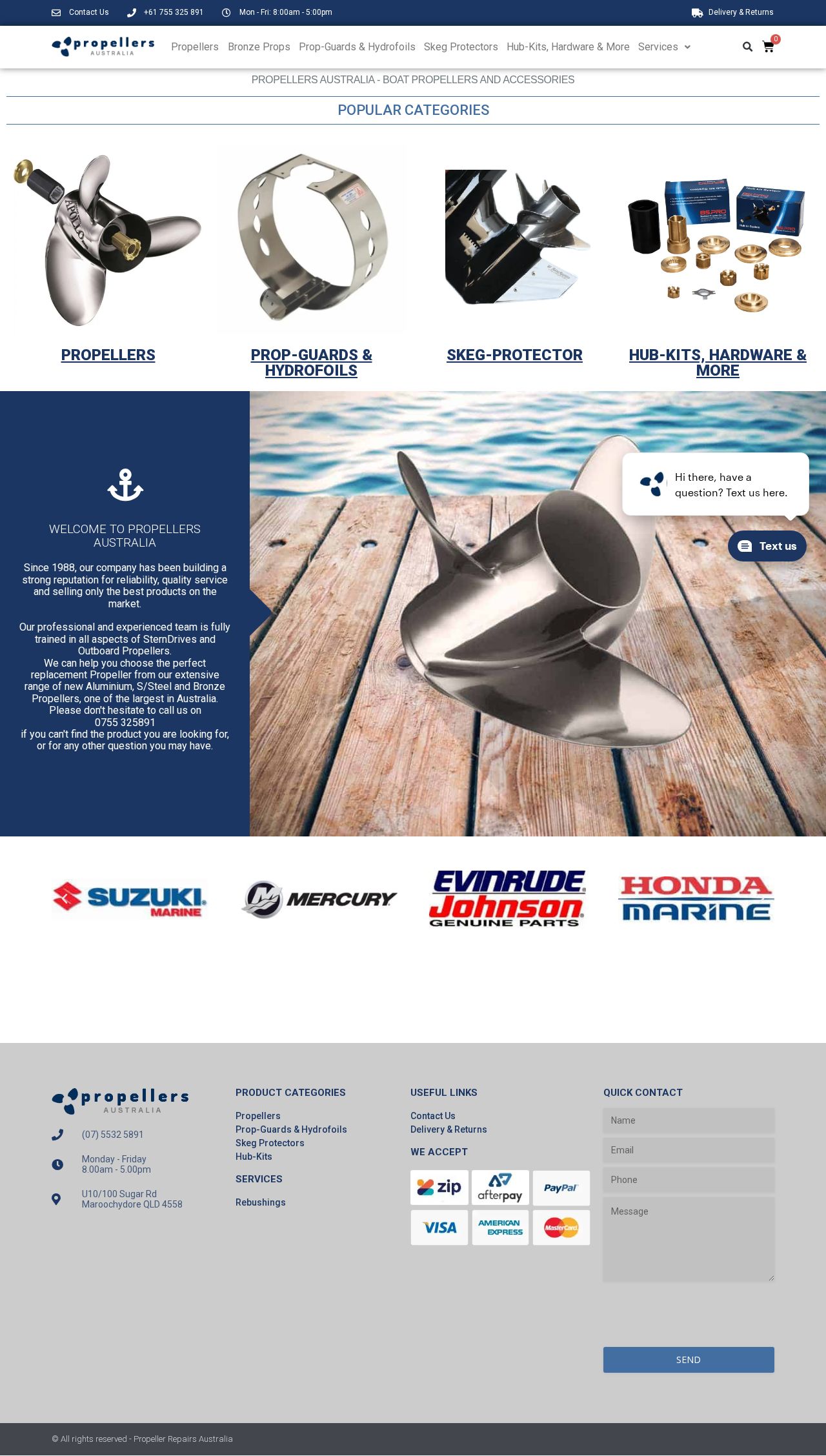 Propeller Repairs Australia website