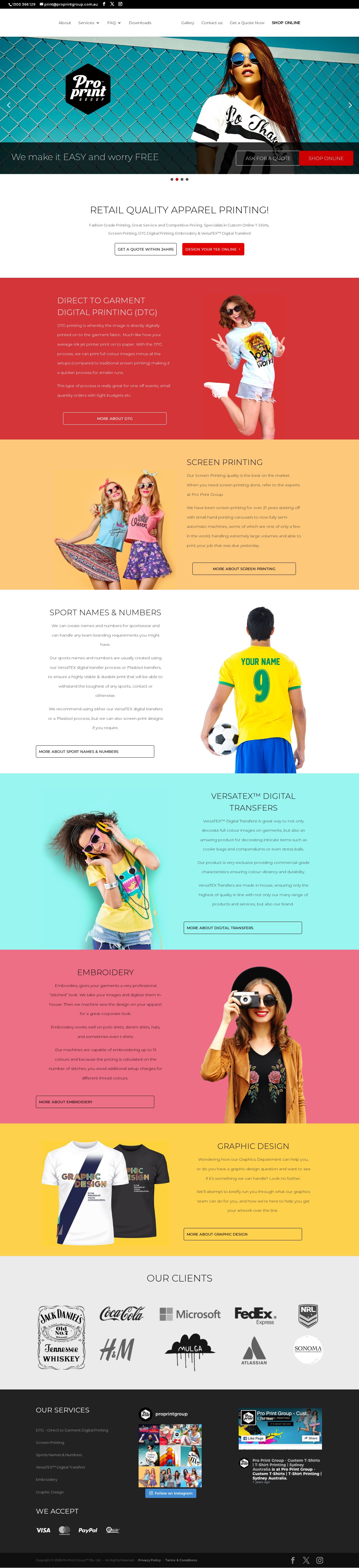 Pro Print Group website