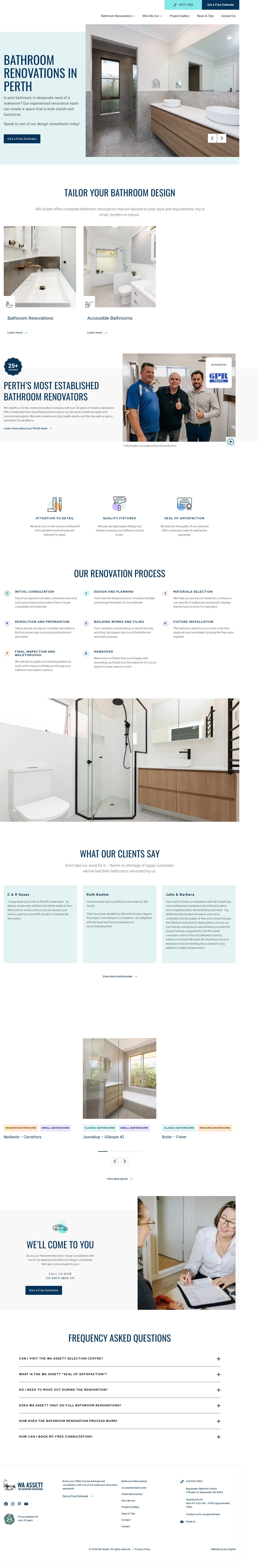 WA Assett website