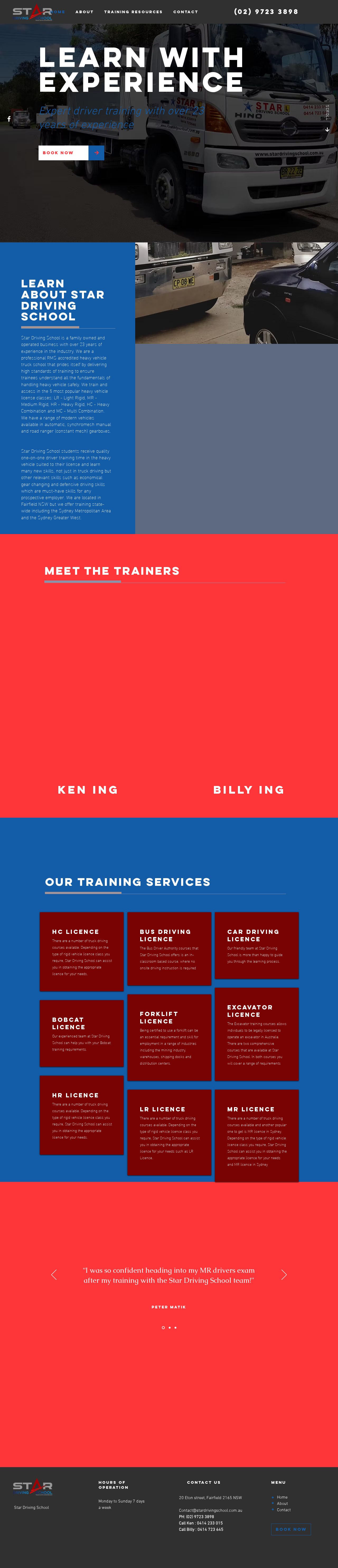 Stardrivingschool website