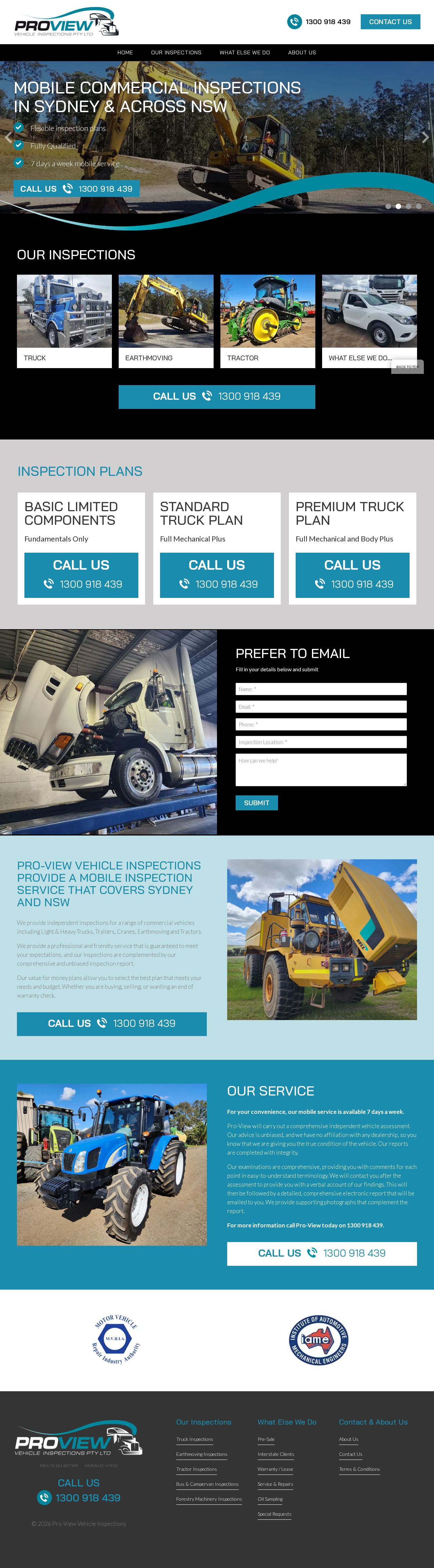 Pro-View Vehicle Inspections Pty Ltd website