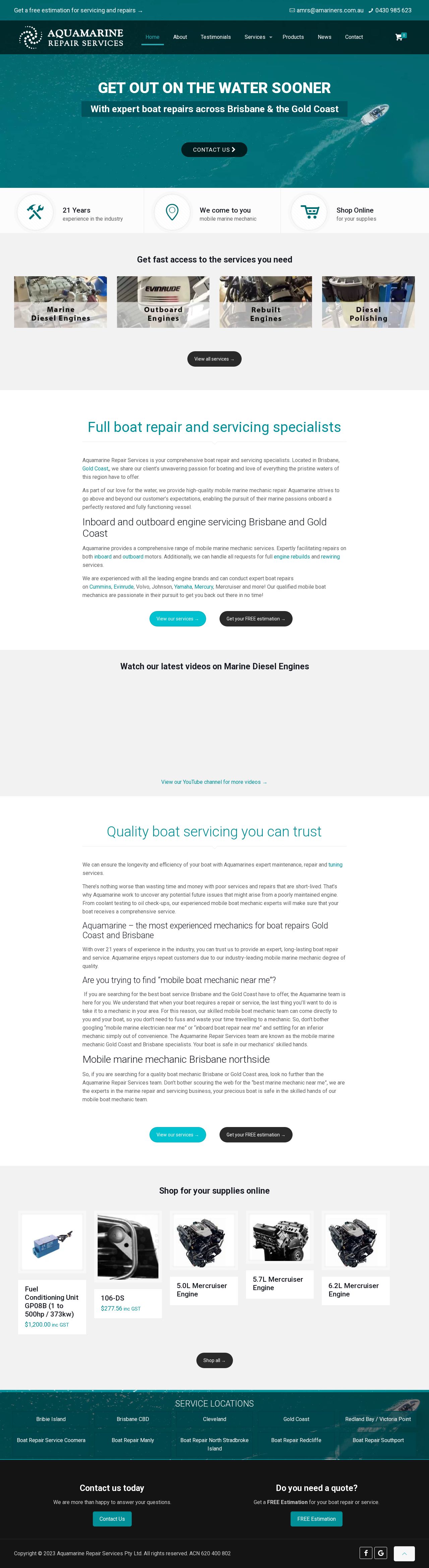Aquasure Marine website