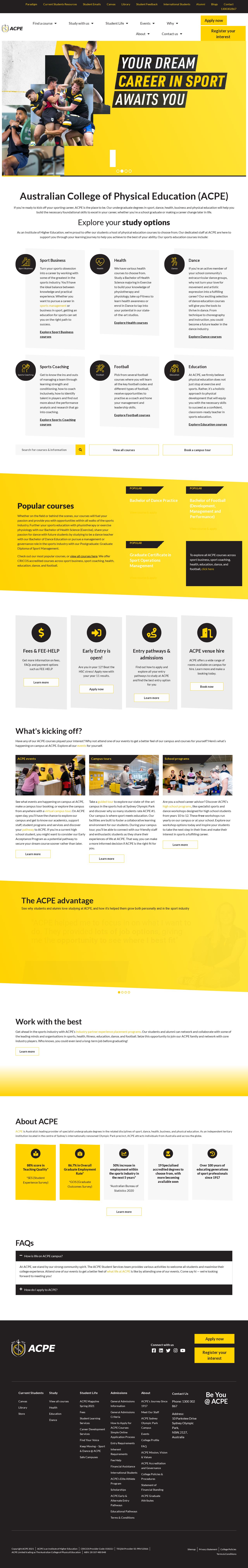 PE Teacher Course website