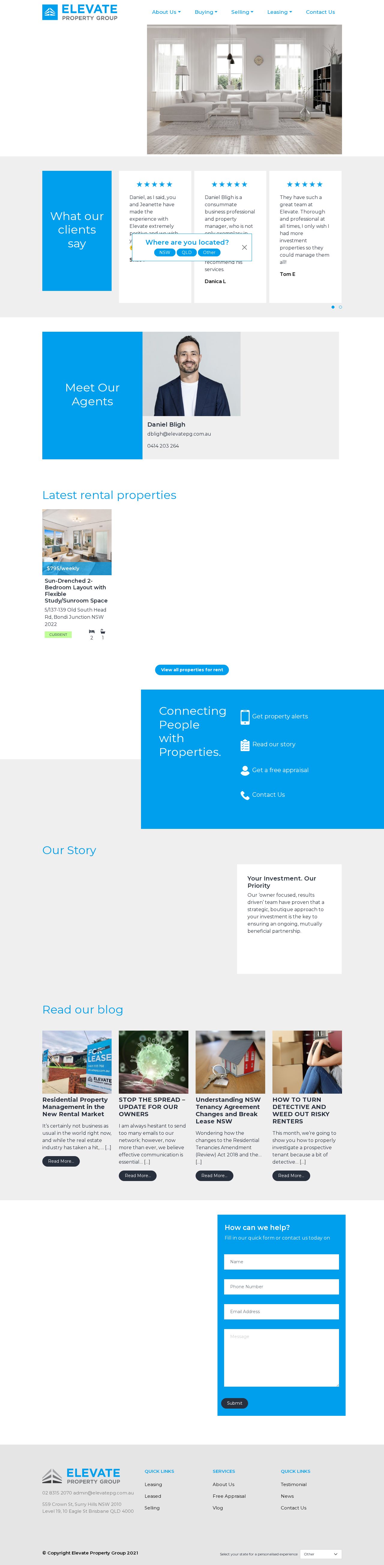 Elevate Property Group website