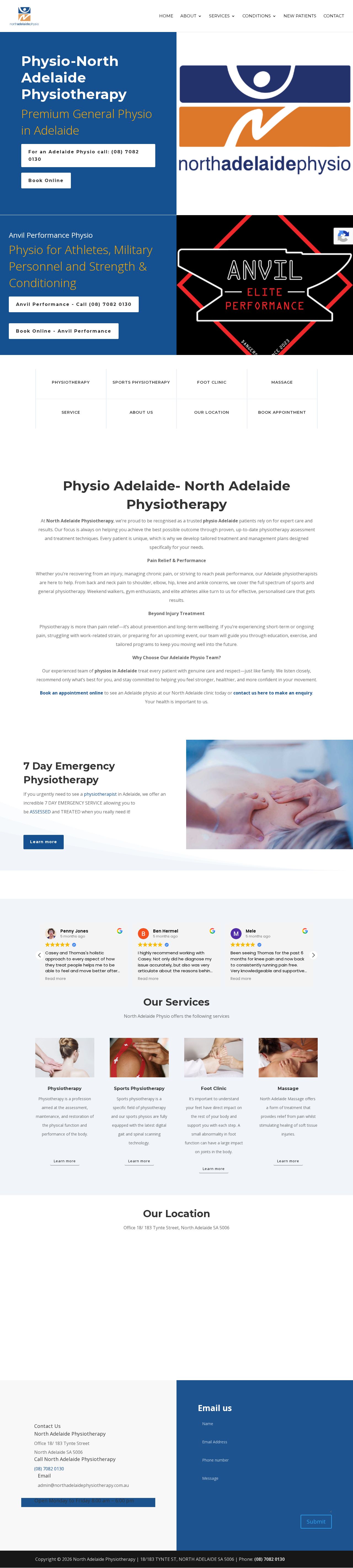 North Adelaide Physiotherapy website
