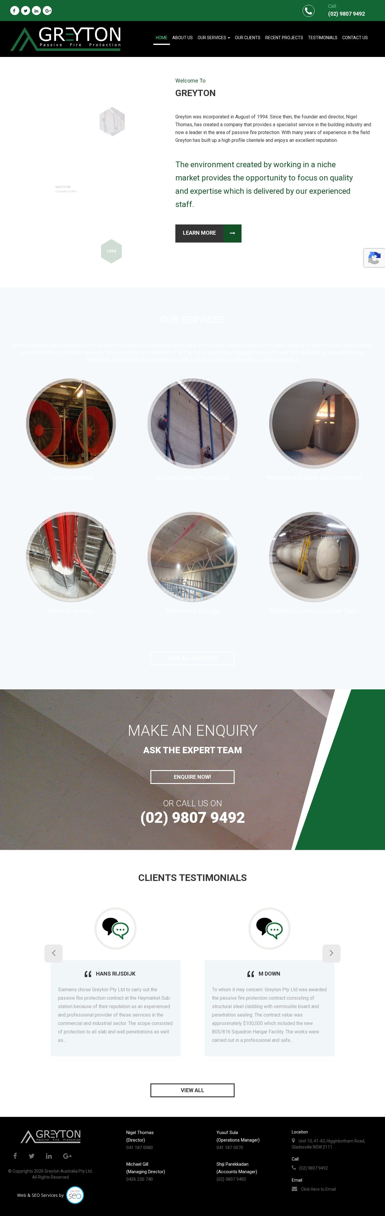 fire dampers, fire sealing penetrations website