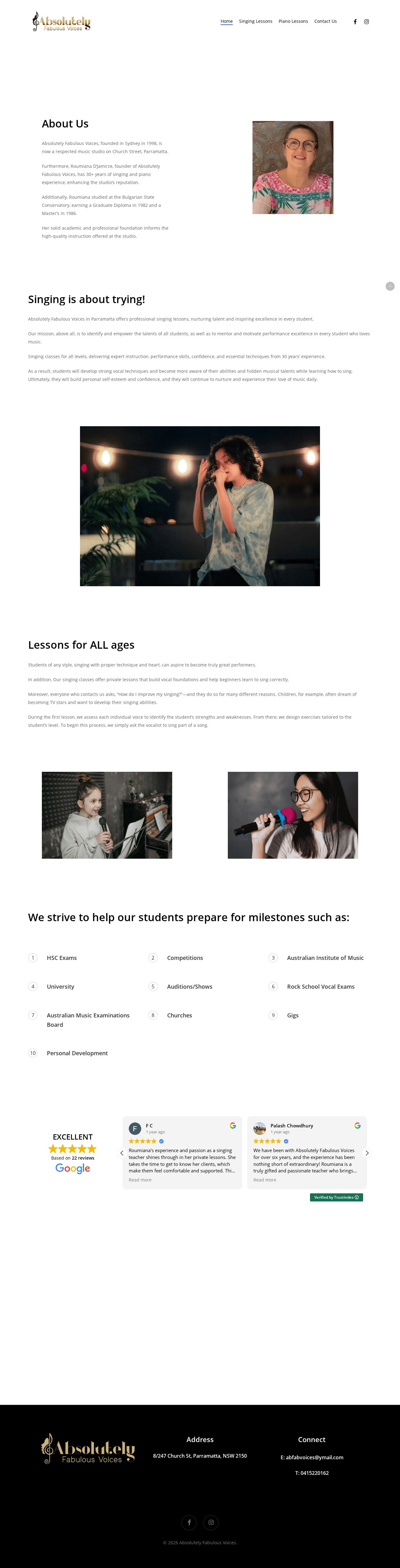 Absolutely Fabulous Voices website