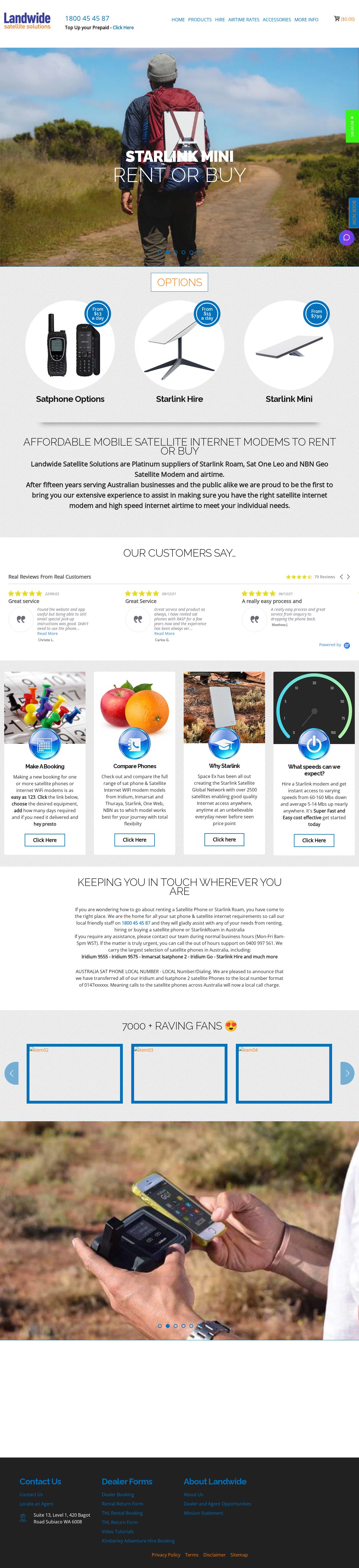 Landwide Satellite Solutions website