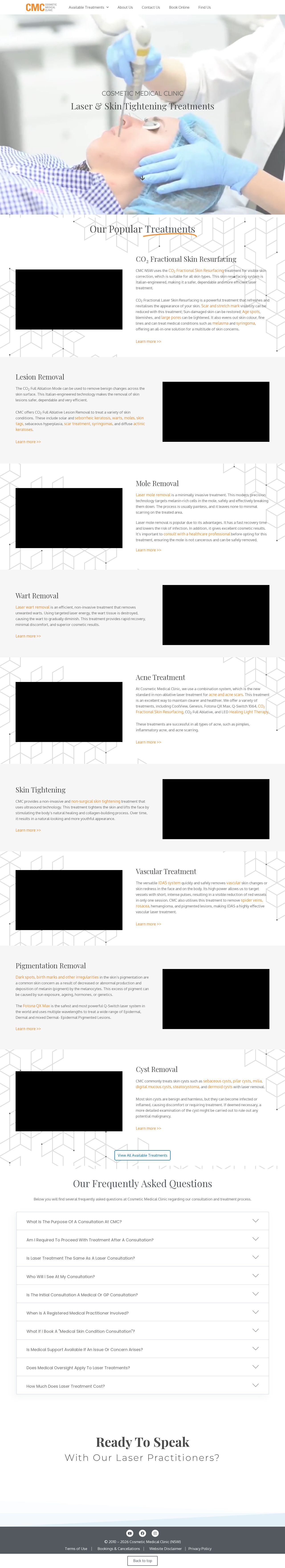 Cosmetic Medical Clinic website
