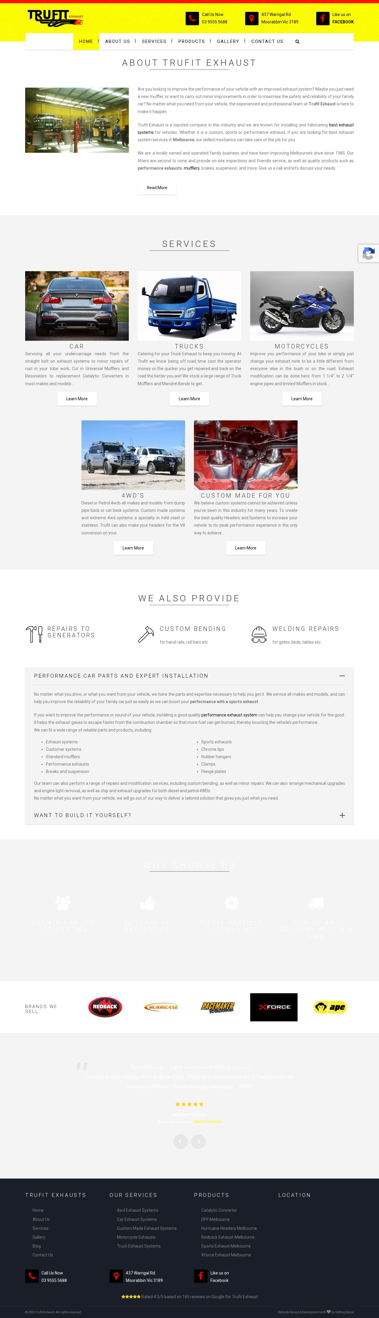 Trufit Exhaust website