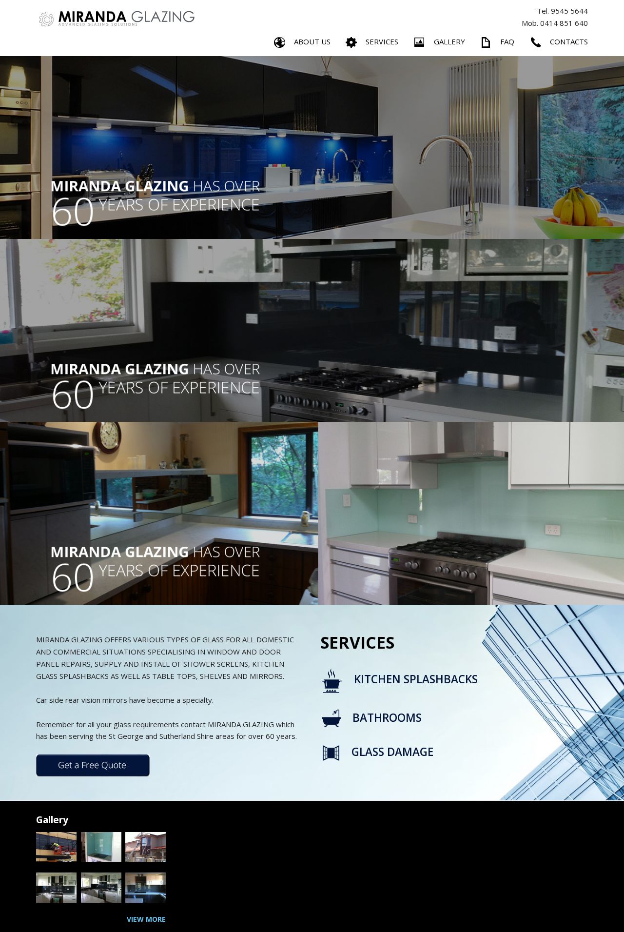 Miranda Glazing Works website