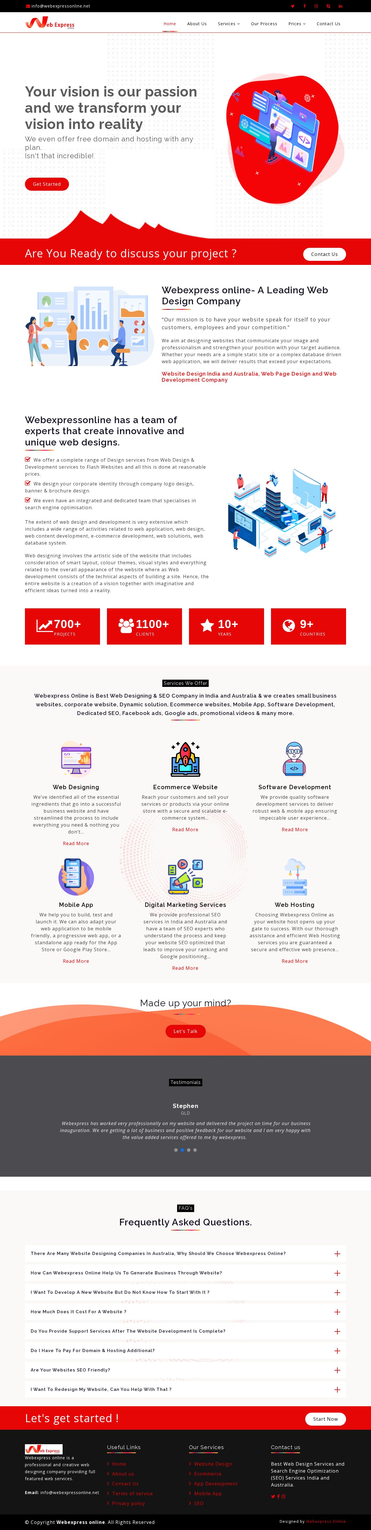 Web Design Company Australia website