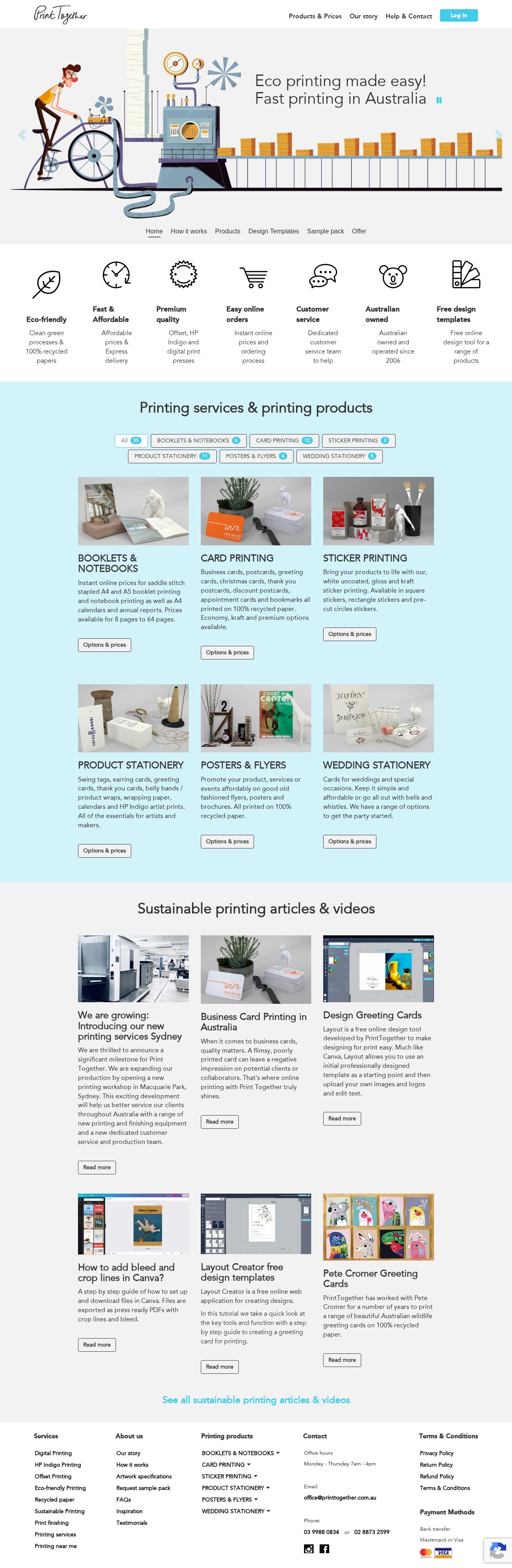 PrintTogether - Graphic Design & Business Cards Printing Melbourne website