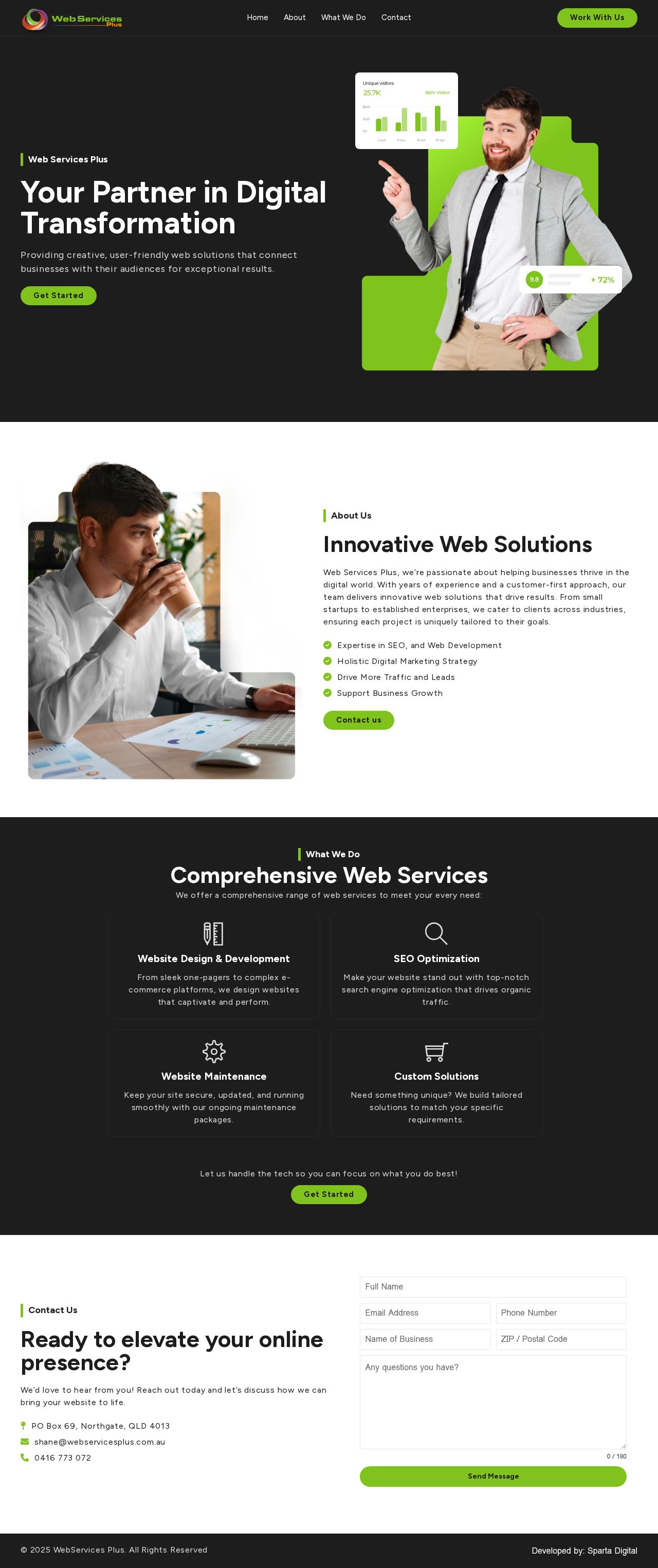 Web Services Plus website