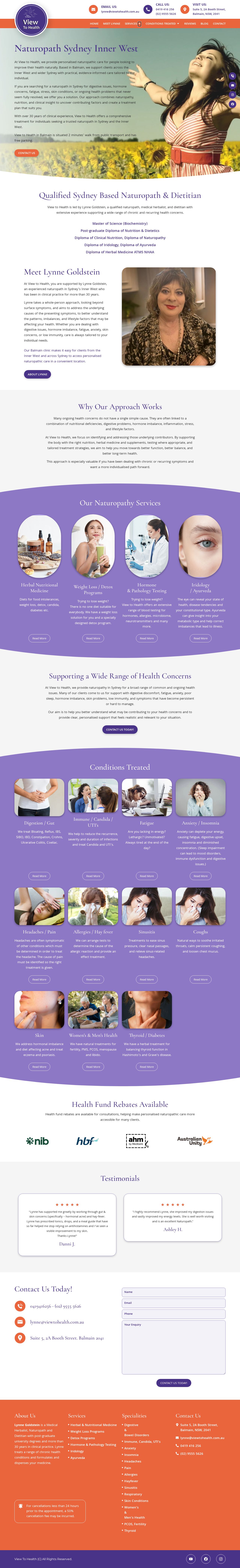 View to Health website