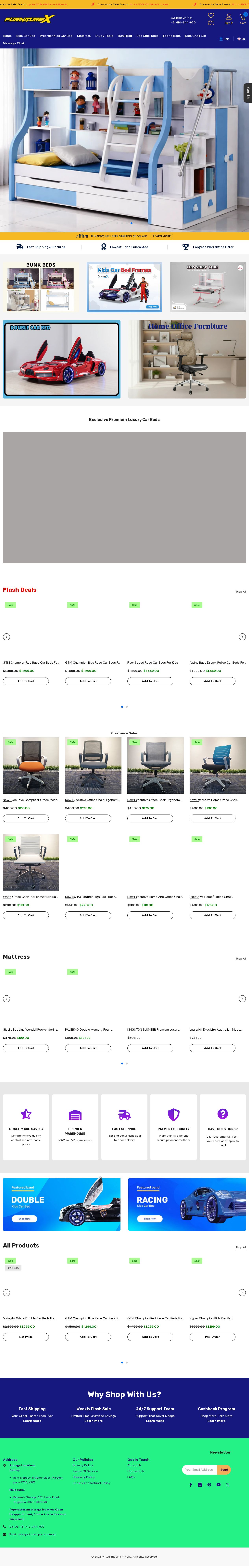 FurnitureX website