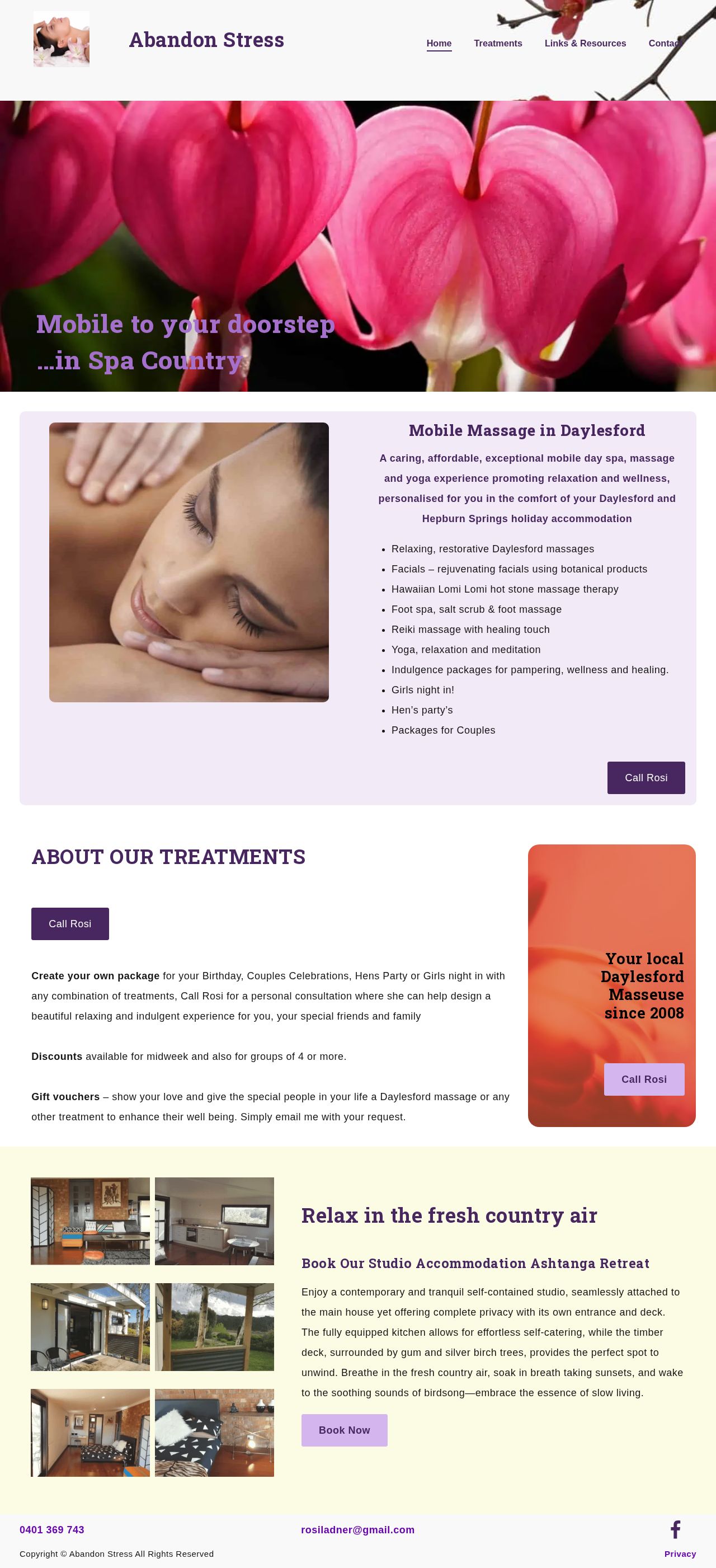 Abandon Stress website