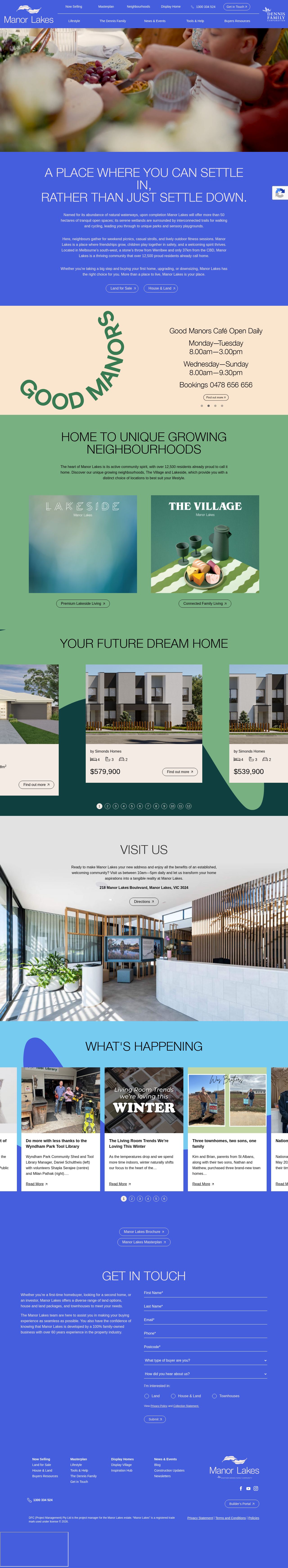 Manor Lakes website