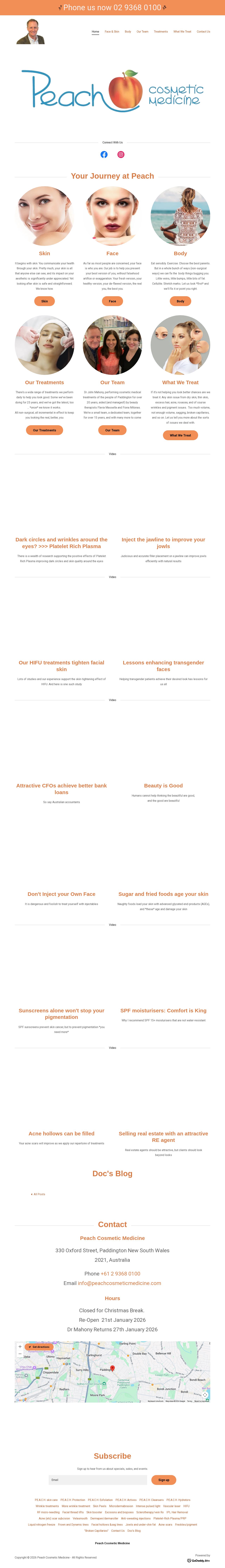 Peach Cosmetic Medicine, Sydney website
