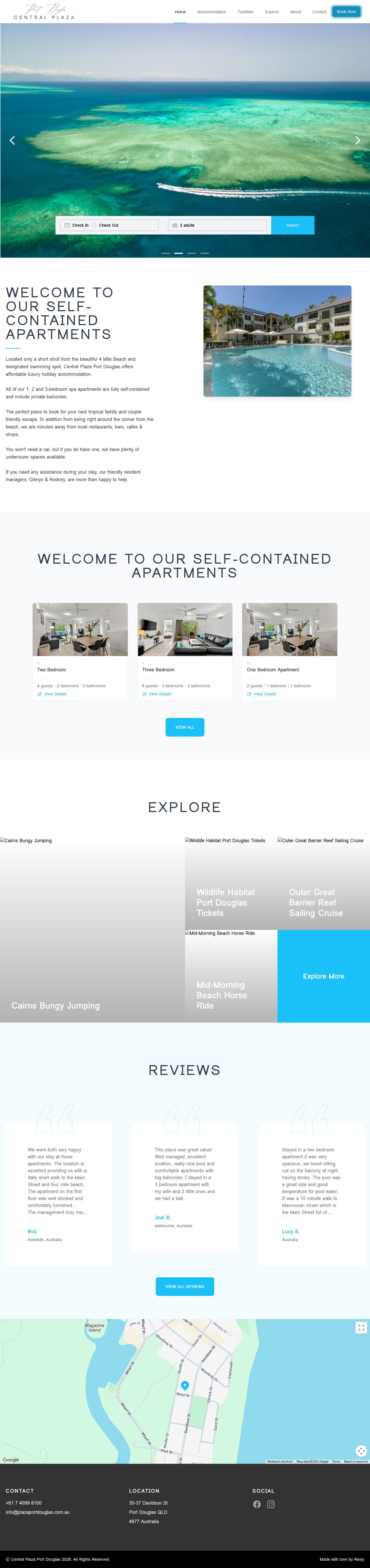 CENTRAL PLAZA RESORT PORT DOUGLAS AUSTRALIA website