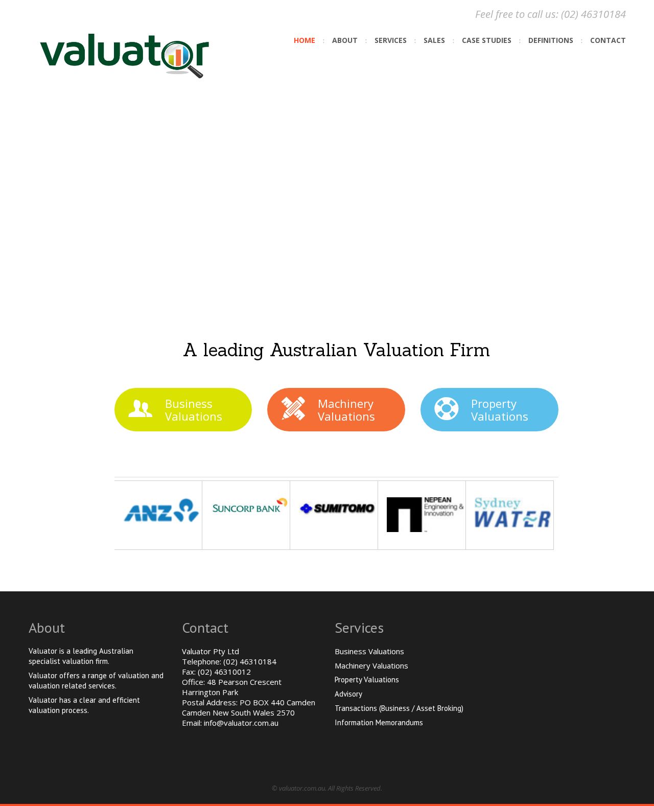 Valuator Pty Ltd website