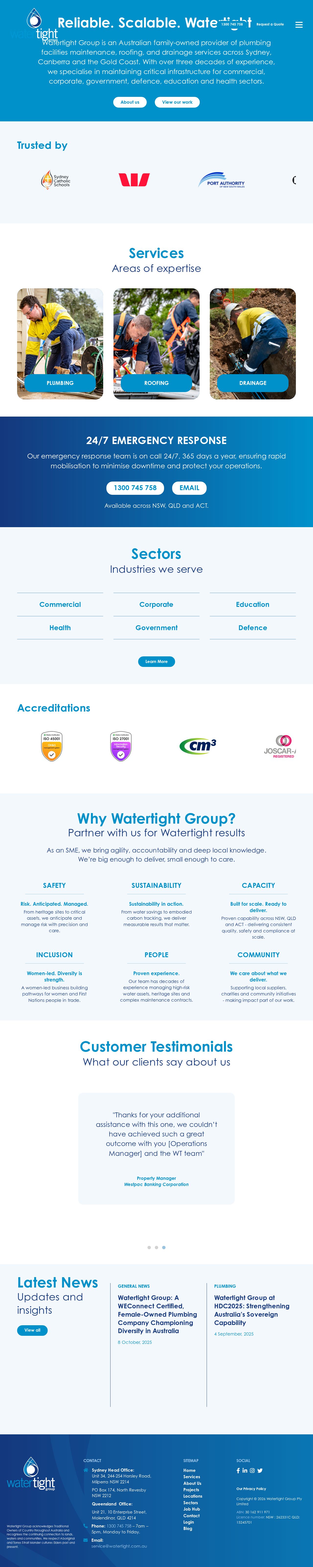 Watertight Group Pty Limited website