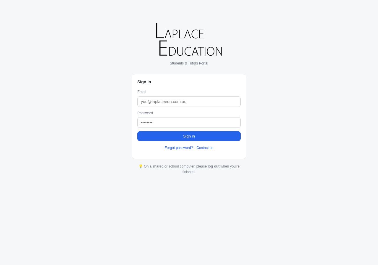 Laplace Education website