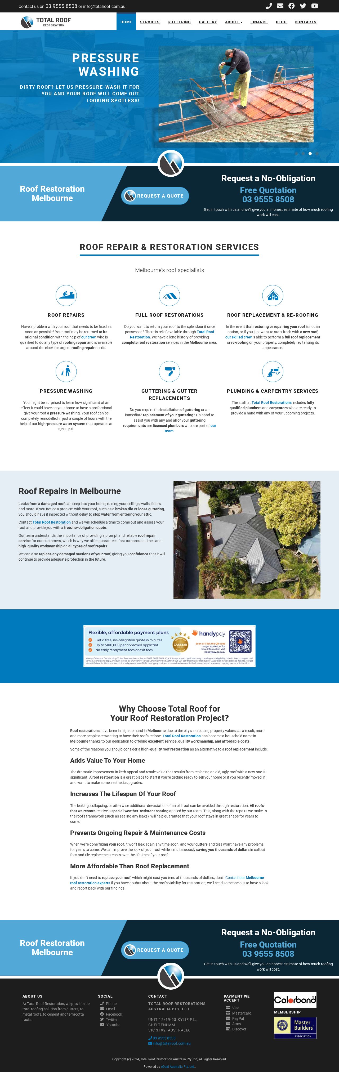 Roof Repairs website