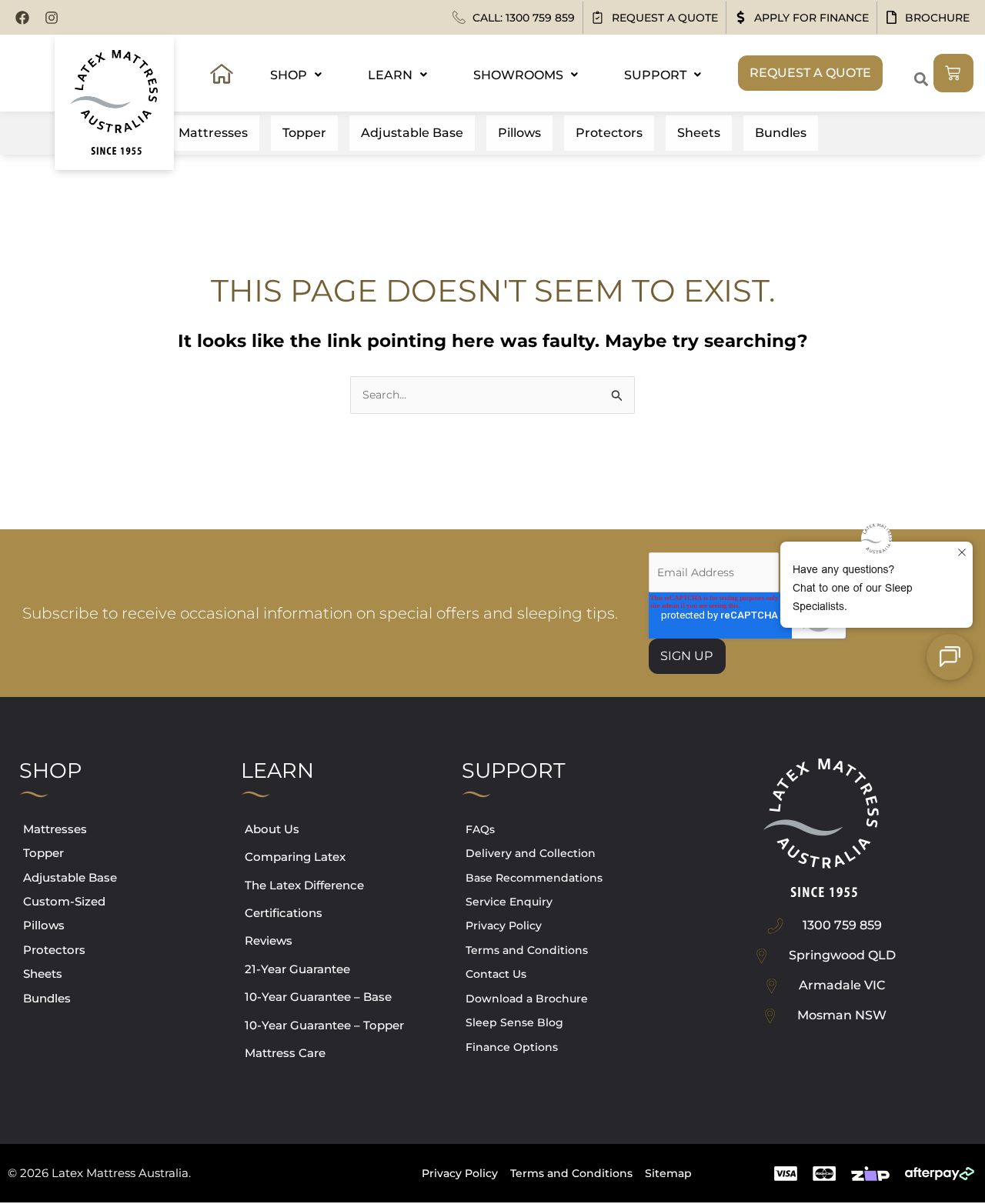 Latex Mattress Factory website