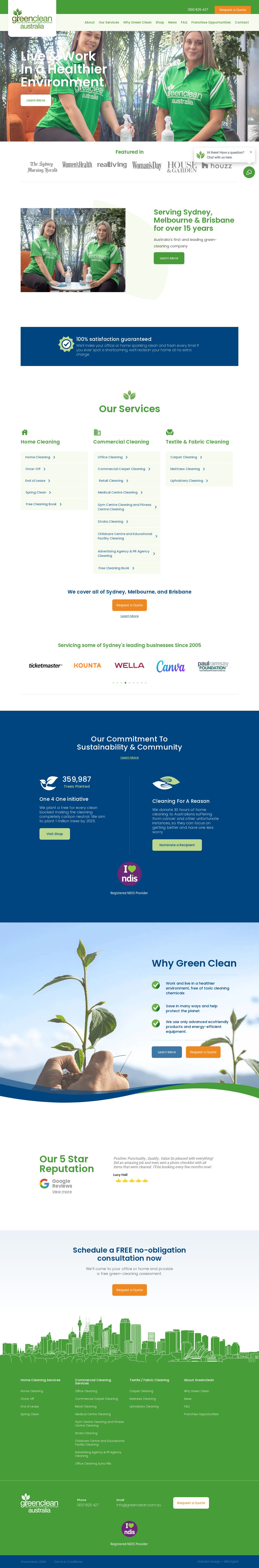Green Clean website