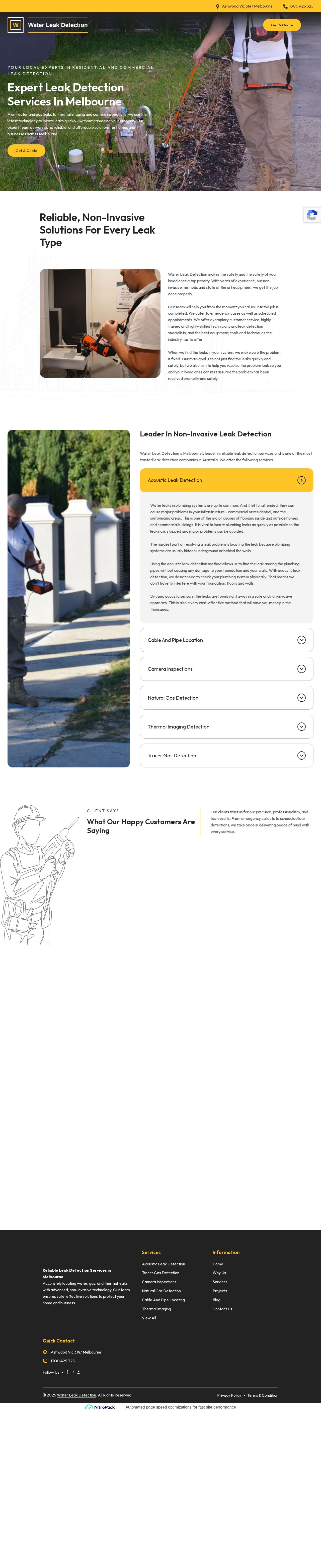 Water Leak Detection website