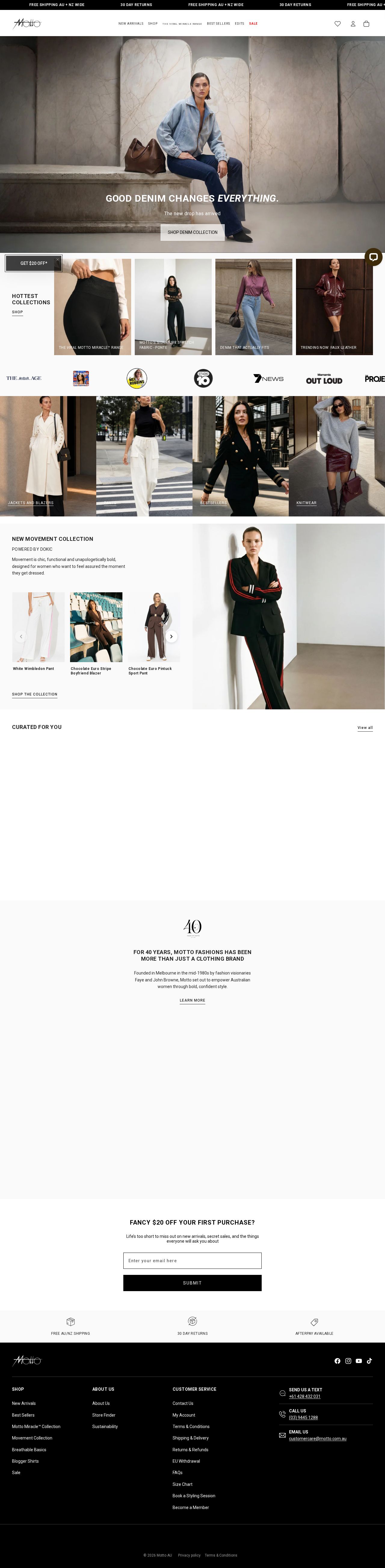 Melbourne Fashion - Motto website