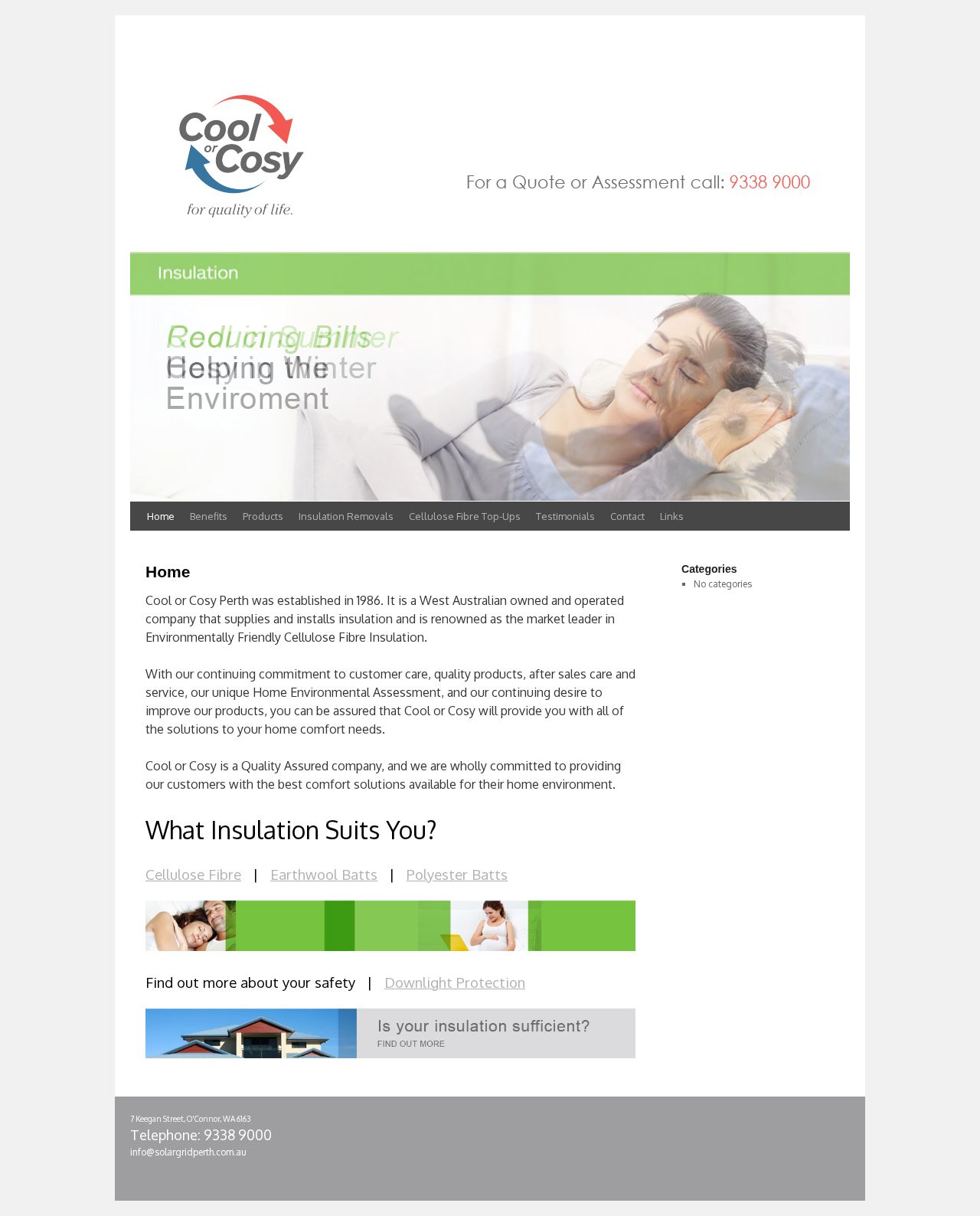 Cool or Cosy Insulation website