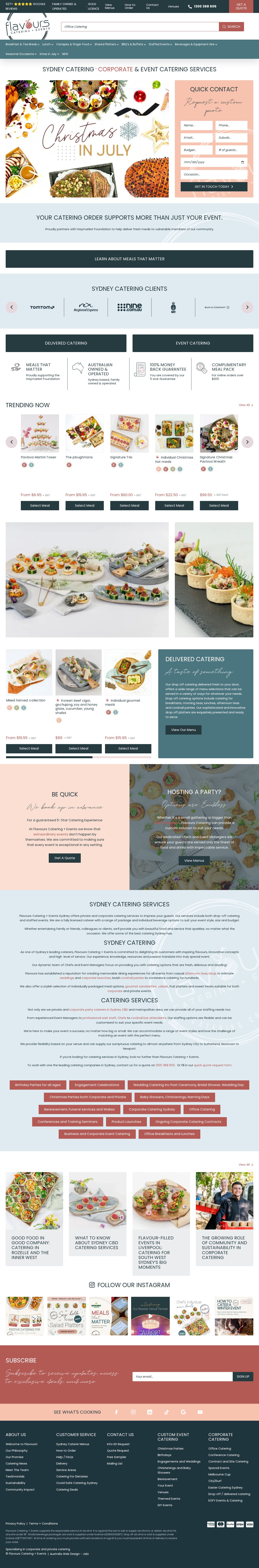 Flavours Catering & Events website