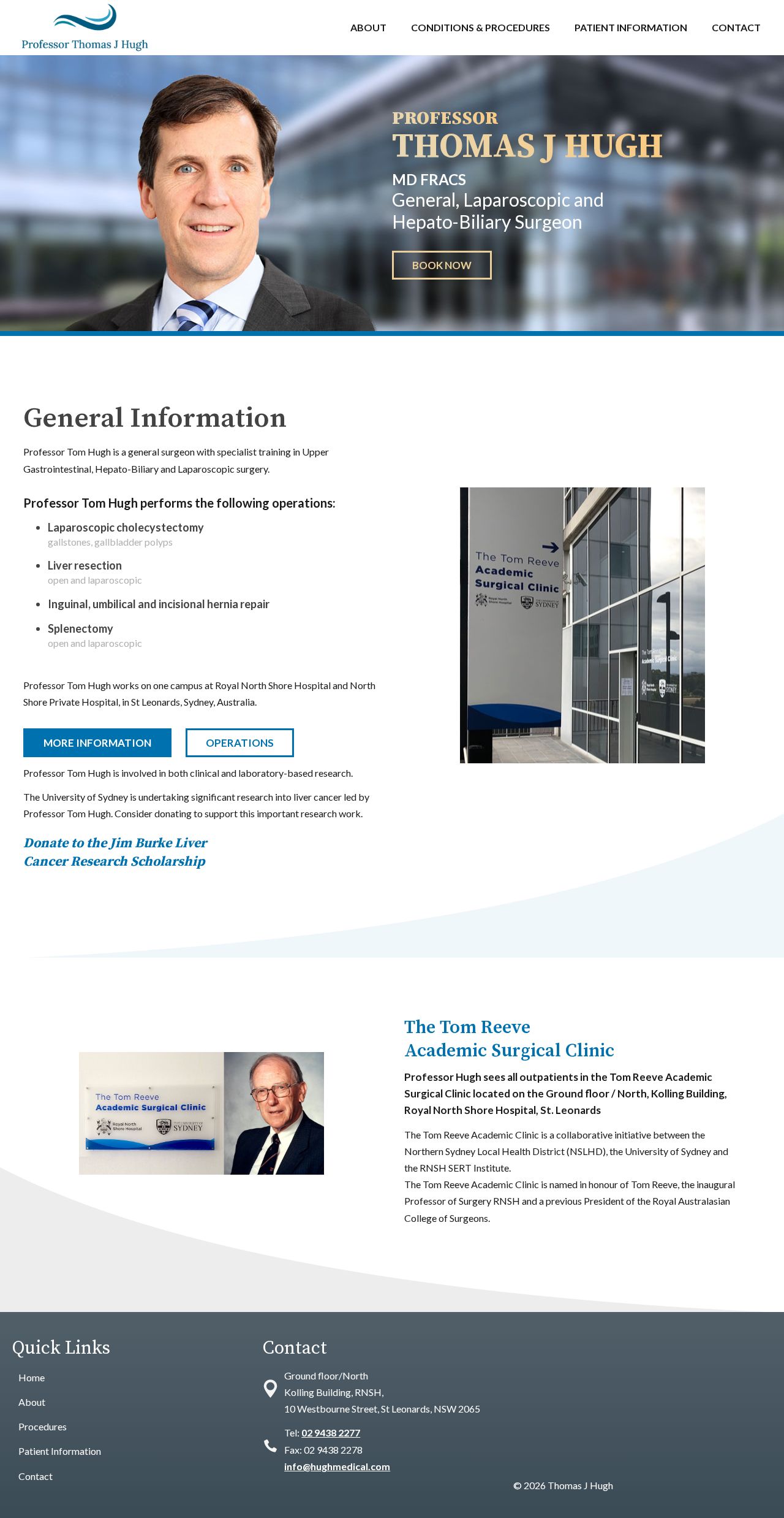Northshore Surgeons - Upper GI Surgery, St Leonards Australia website