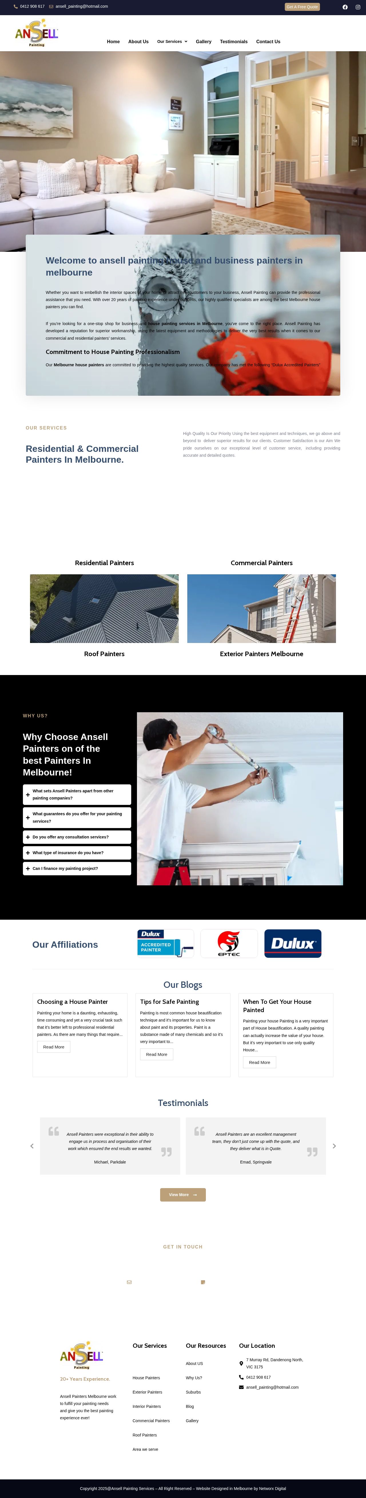 Ansell Painting website