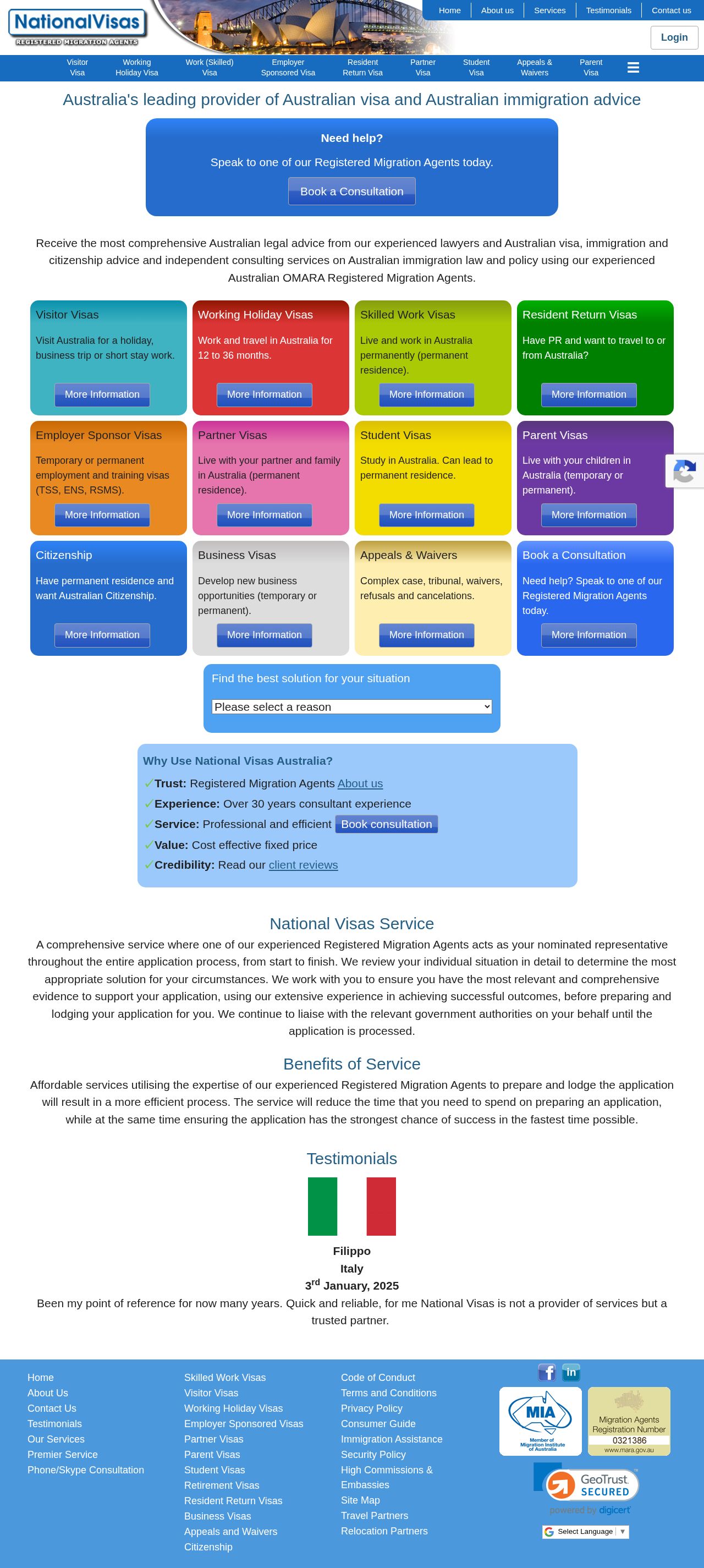 Online Processing, Immigration and Visa Advice For Everyone website