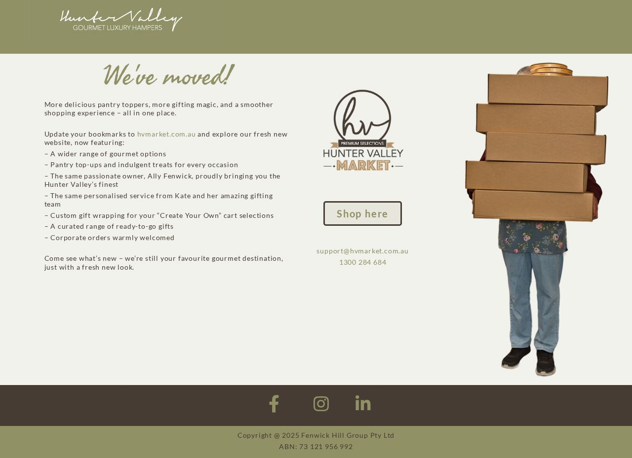 Hunter Valley Hampers Gift Baskets website