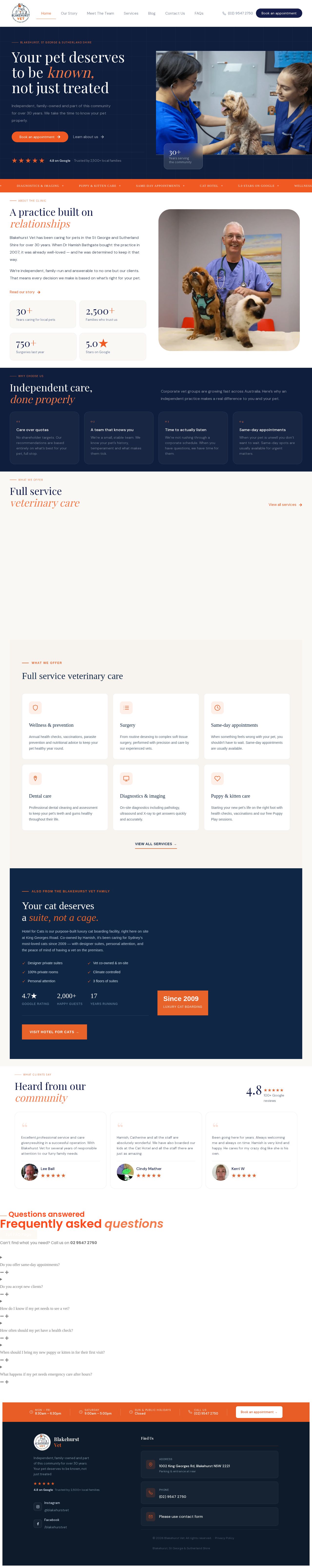 Blakehurst Vet website