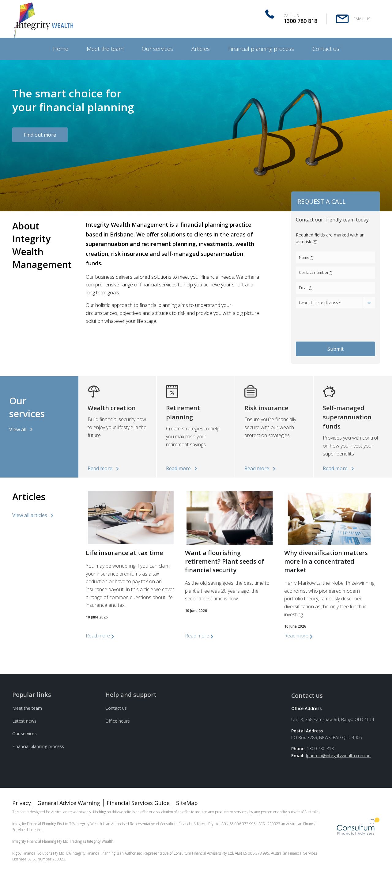 Integrity Wealth website