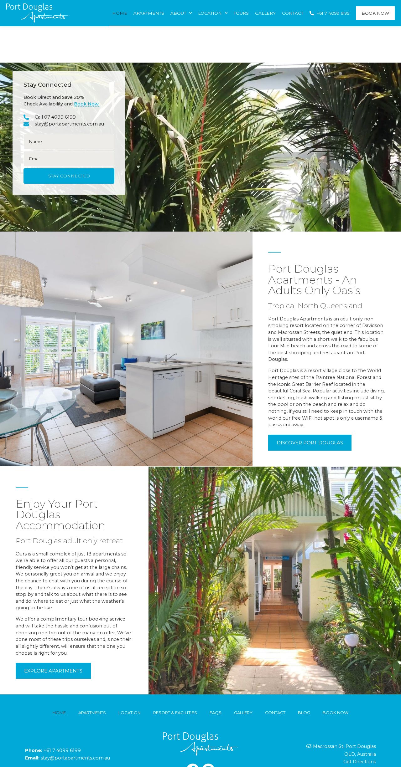 Port Douglas Apartments website